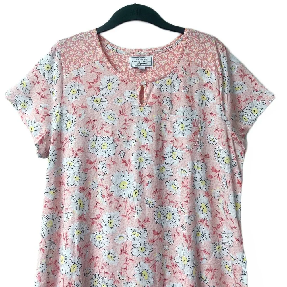 NEW! Carole Hochman Meadow Floral 100% Cotton 2-Pack Sleepshirts Large (Orange) - Picture 11 of 15